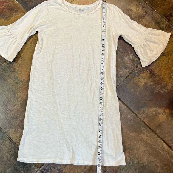 Velvet By Graham & Spencer Vintage Slub Cotton Dress Quarter Bell Sleeve Small - Picture 5 of 10